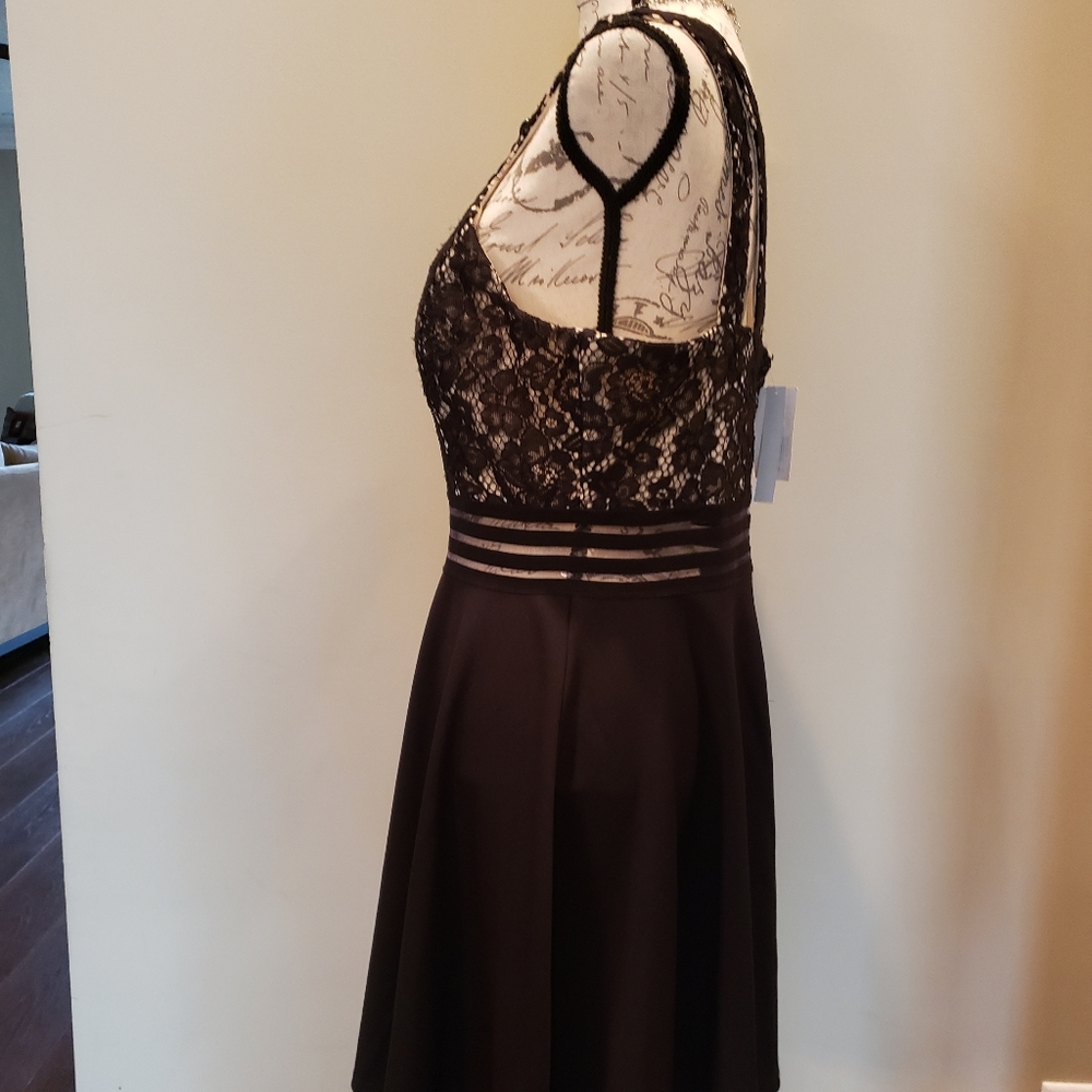 NWT Black Formal Dress Jrs large/ Ladies Medium - Picture 4 of 8